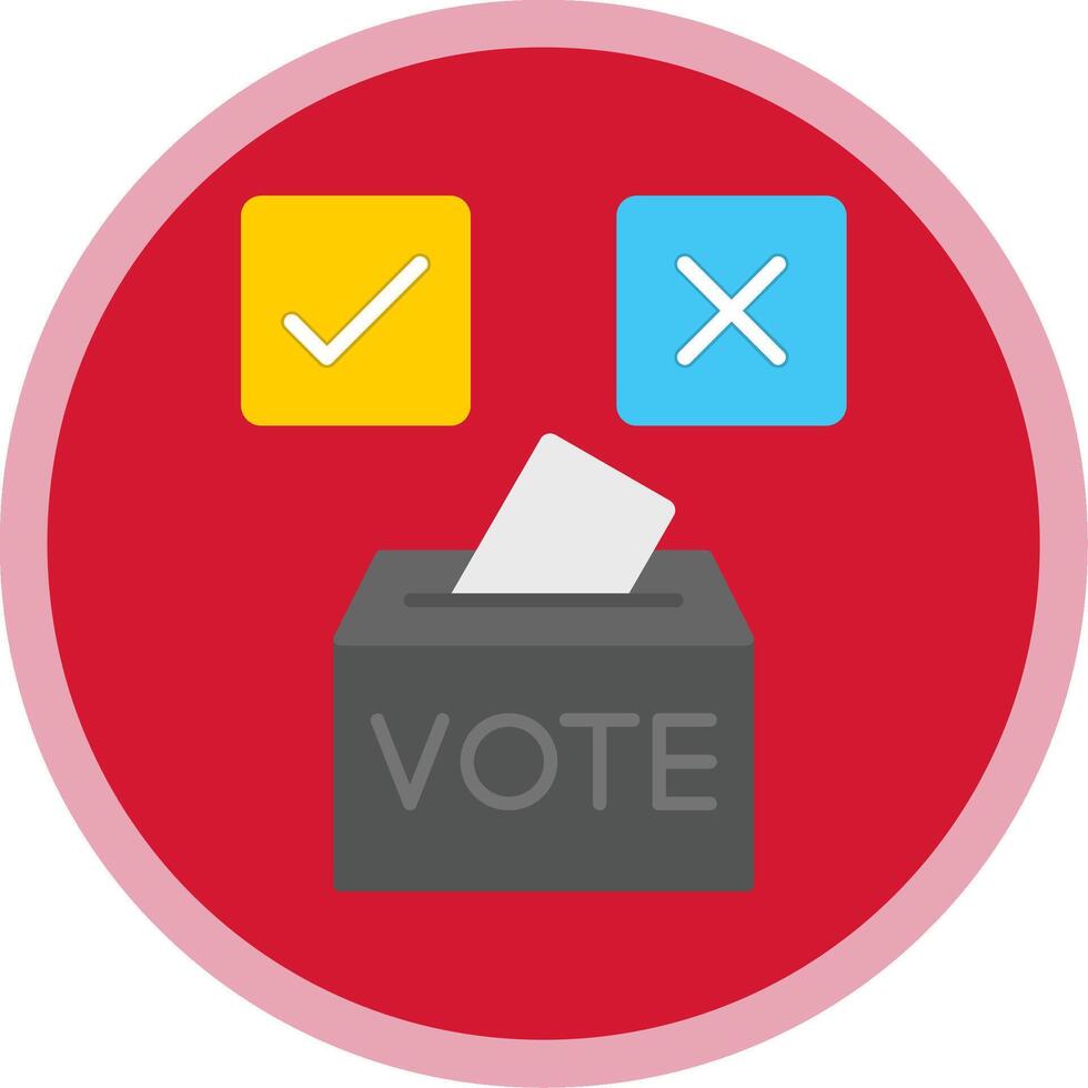 votar si plano multi circulo icono vector