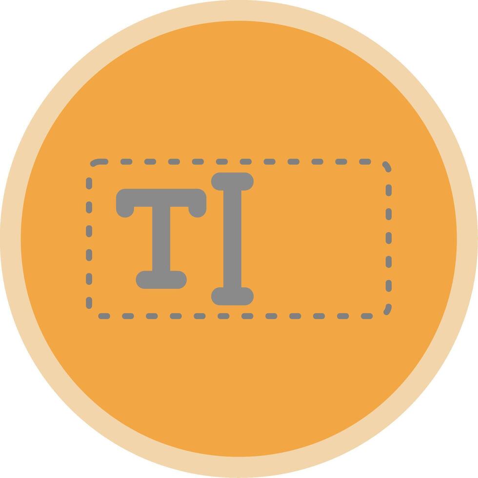 Text Box Flat Multi Circle Icon vector