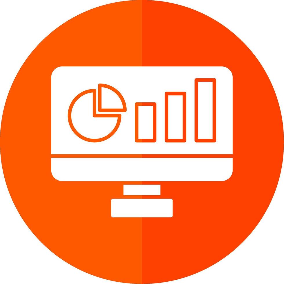 Dashboard Glyph Red Circle Icon vector