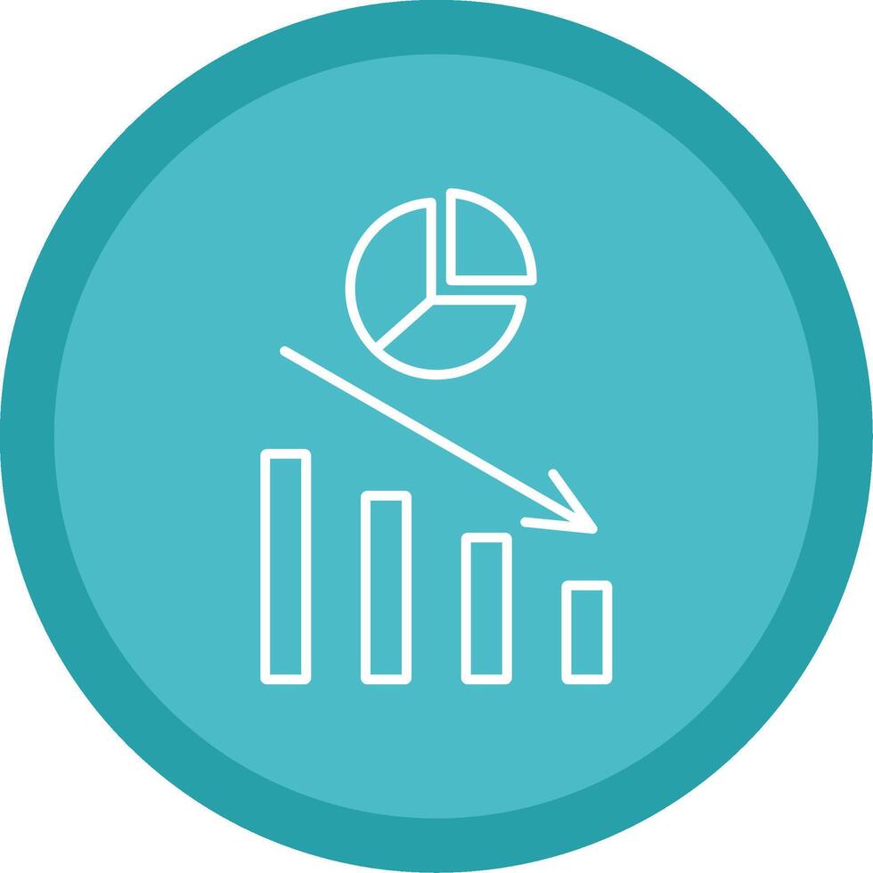 Pie Chart Line Multi Circle Icon vector