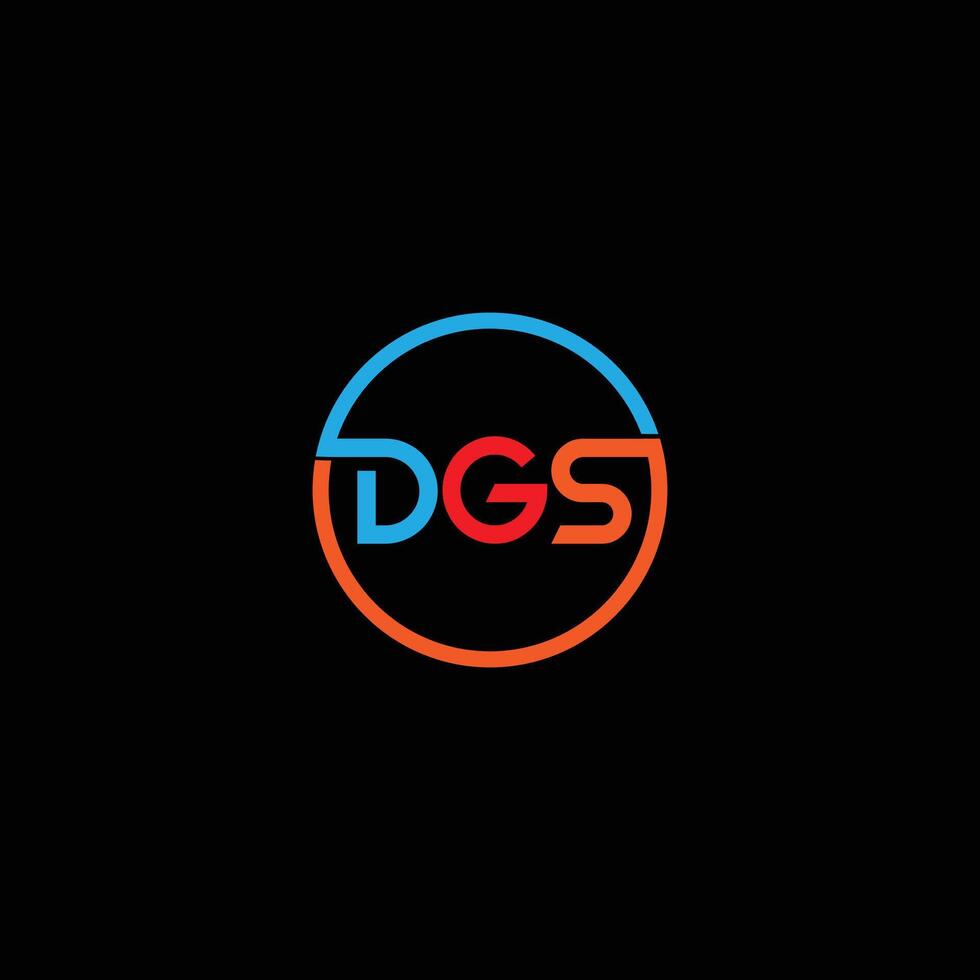 DGS Letter Initial Logo Design vector