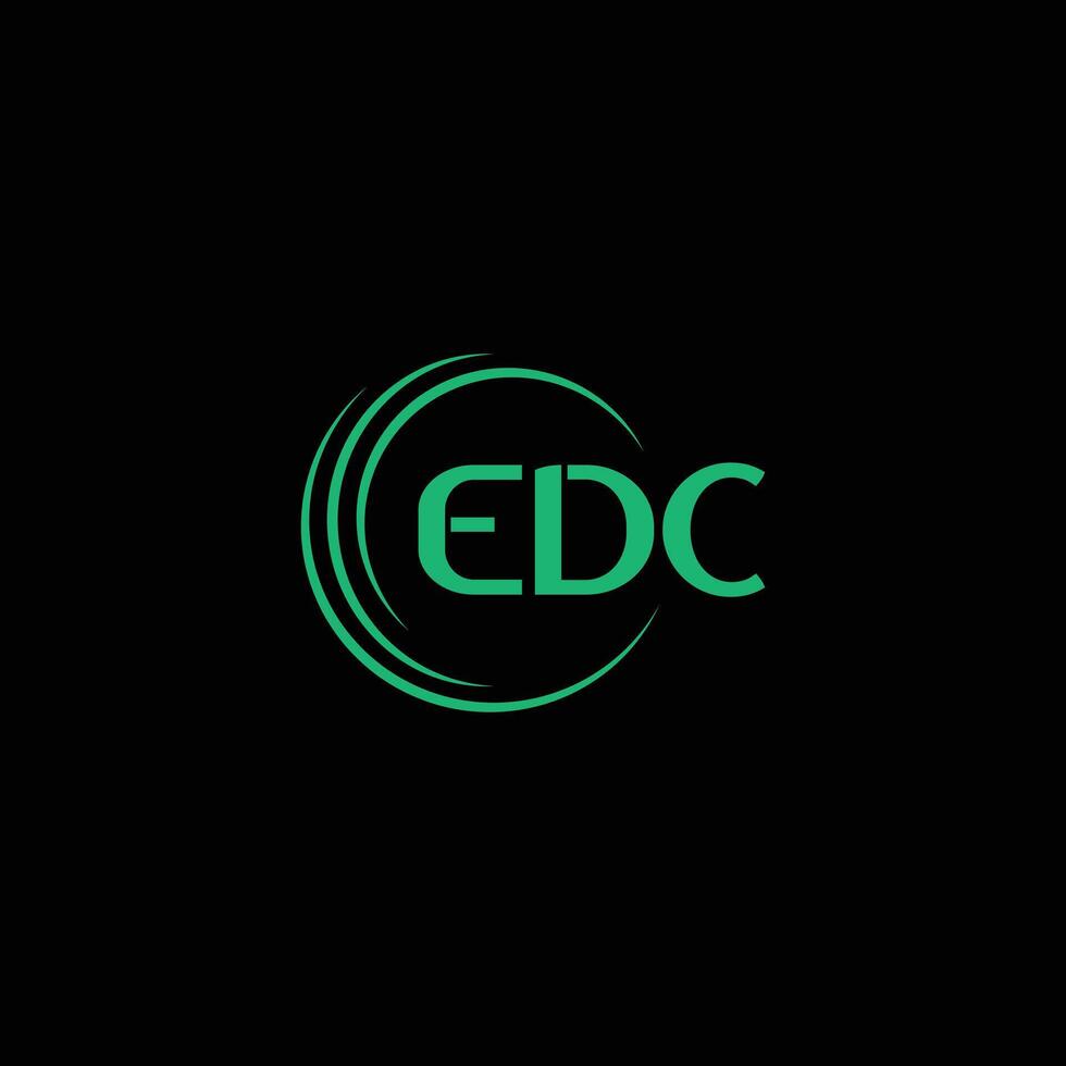 edc letra inicial logo diseño vector