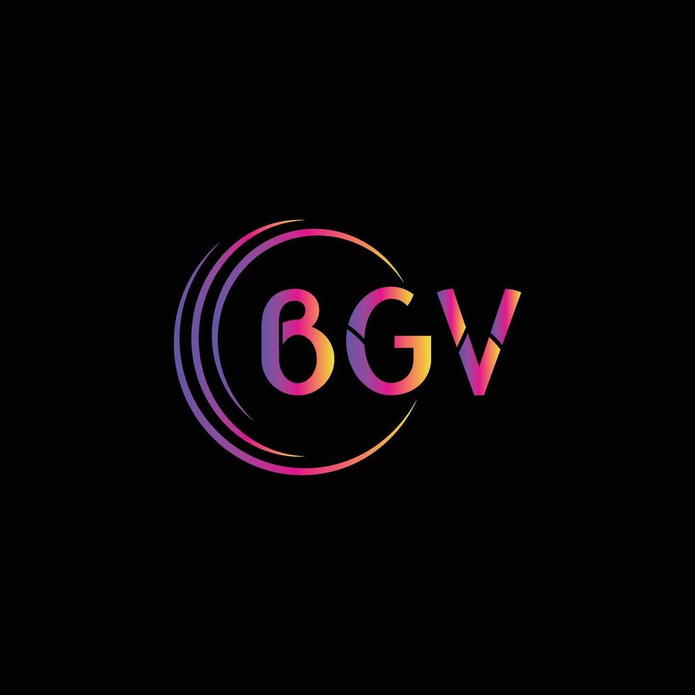 BGV Letter Initial Logo Design vector