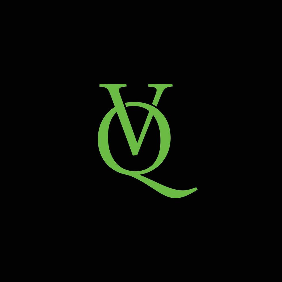QV Letter Logo Design vector