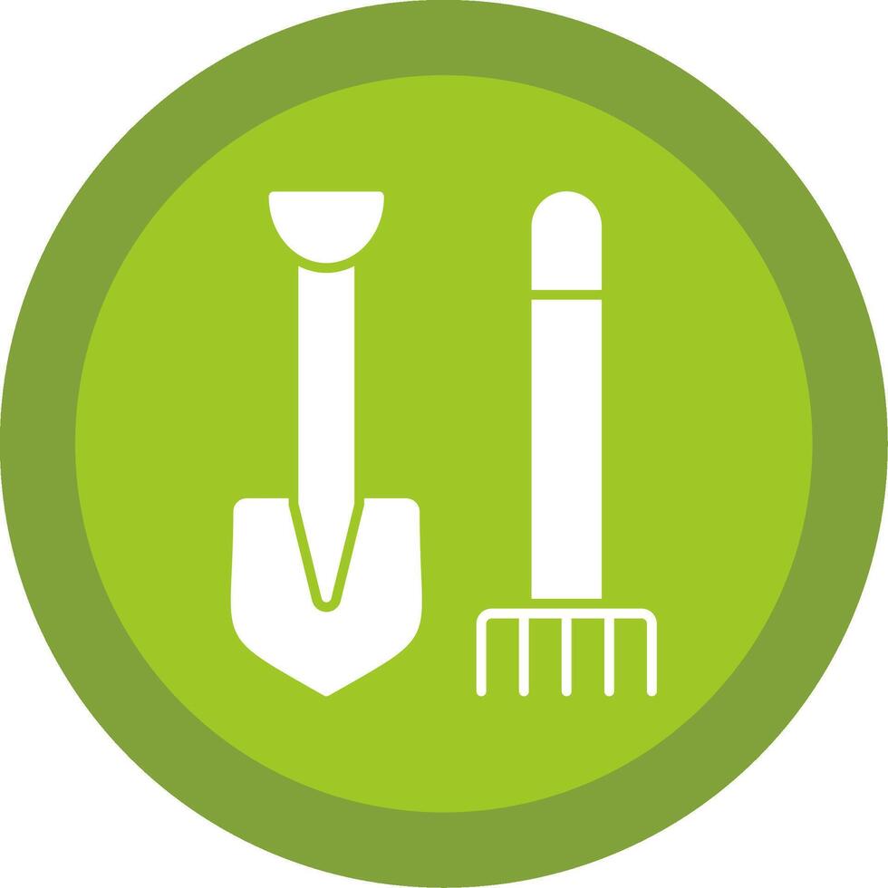 Pitchfork Glyph Multi Circle Icon vector