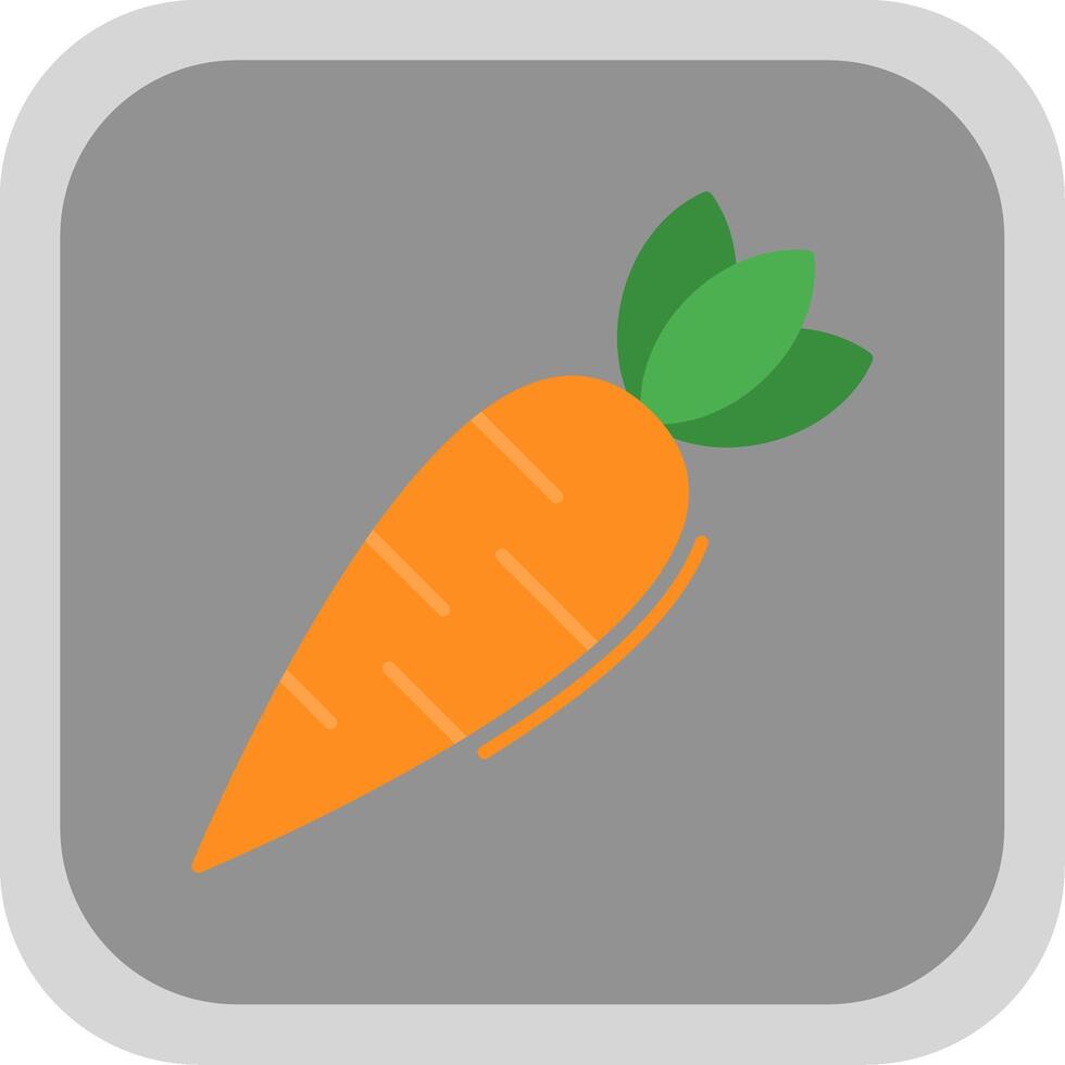 Carrot Flat Round Corner Icon vector