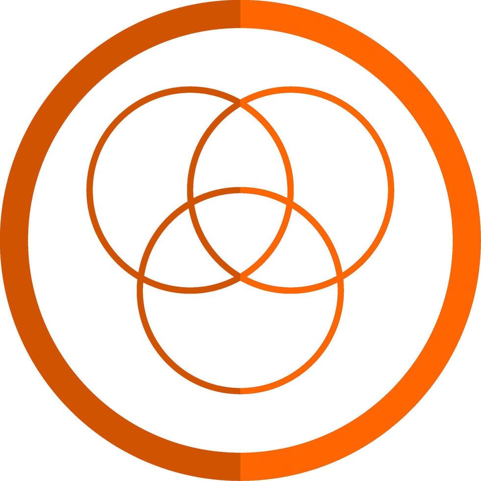 Diagram Line Orange Circle Icon vector