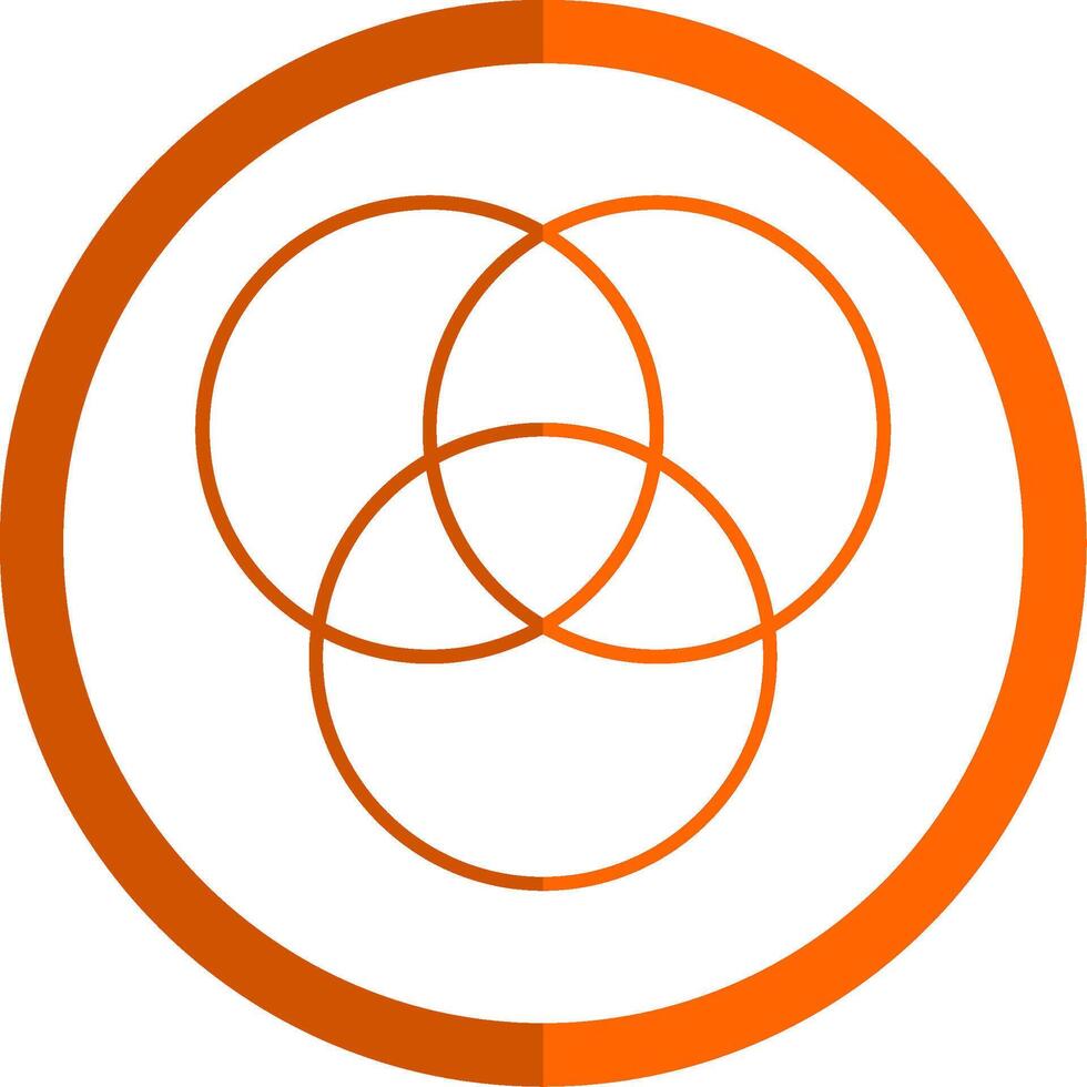 Diagram Line Orange Circle Icon vector