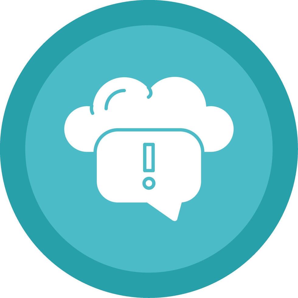 Cloud Messaging Glyph Multi Circle Icon vector