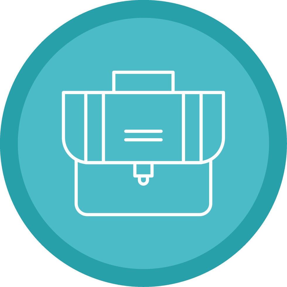 Suitcase Line Multi Circle Icon vector