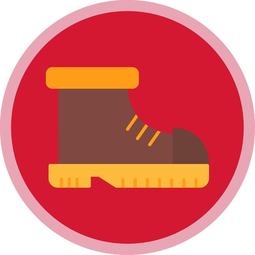 Boot Flat Multi Circle Icon vector