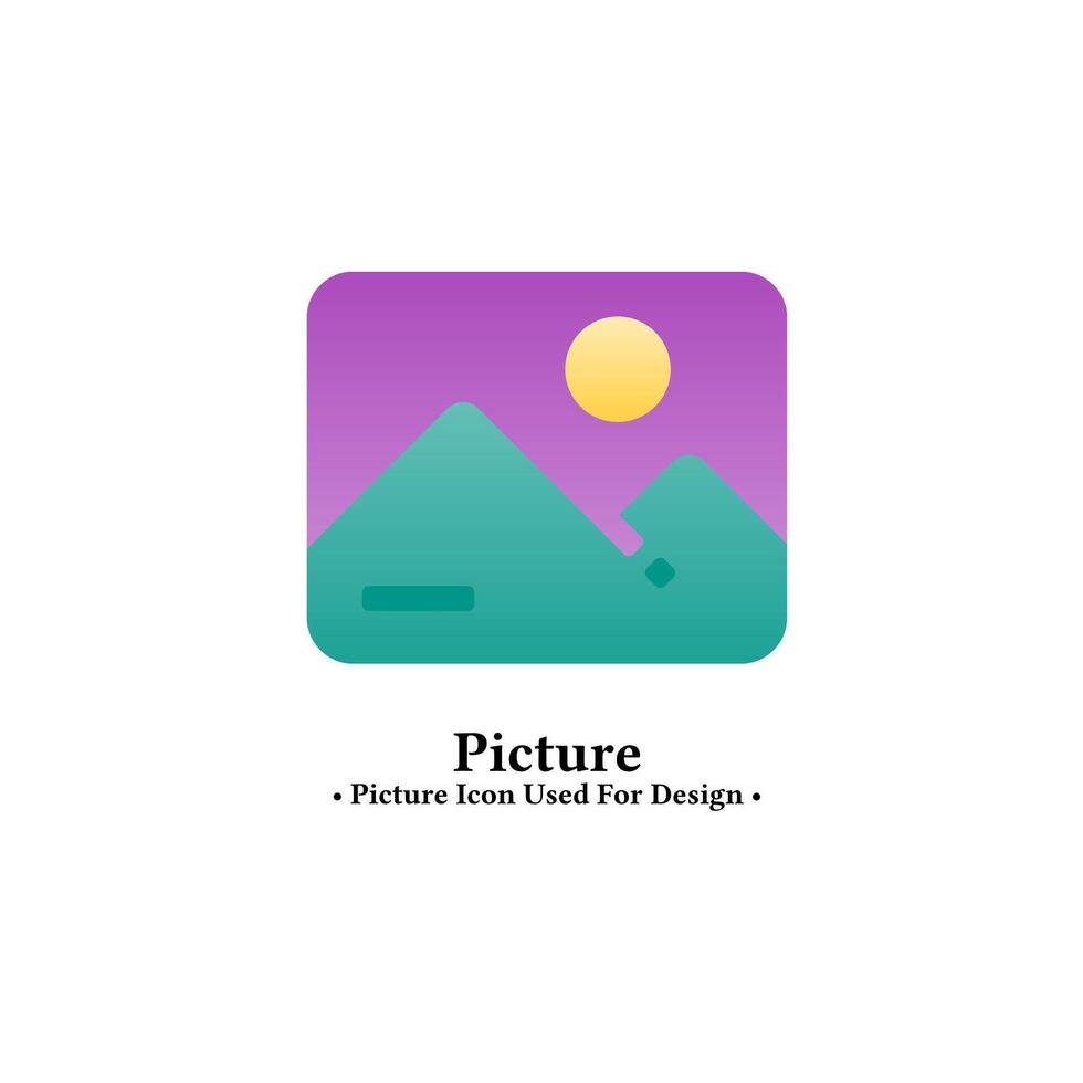 Image icon in modern style isolated on white background. image symbol for web and mobile design. gradient colored style. vector
