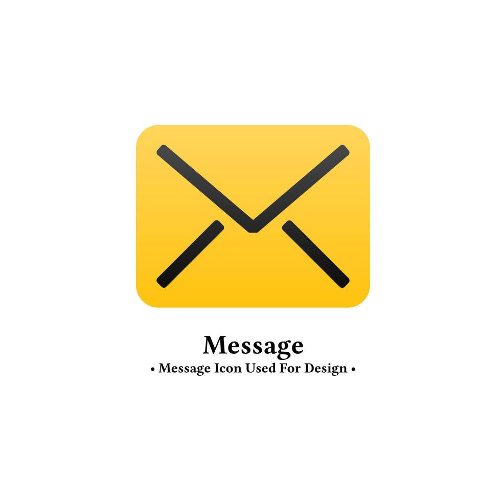 Message icon in modern style isolated on white background. message symbol for web and mobile design. gradient colored style. vector