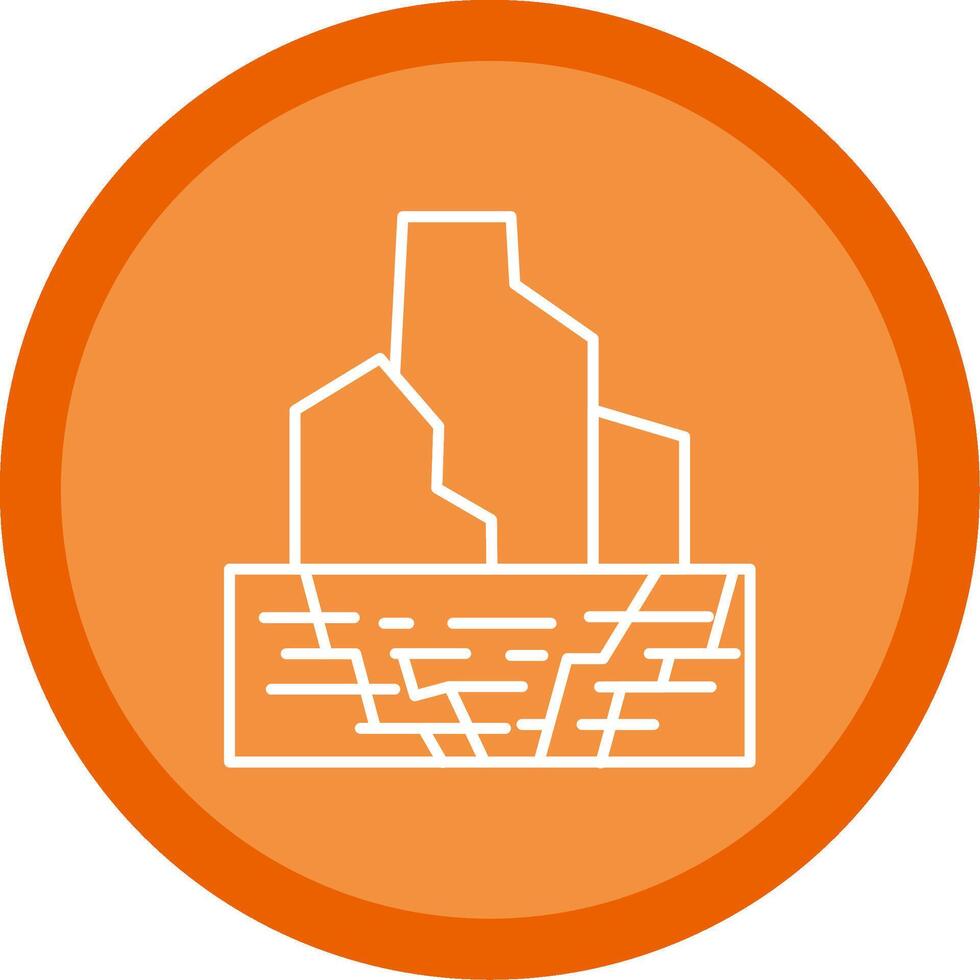 Iceberg Line Multi Circle Icon vector