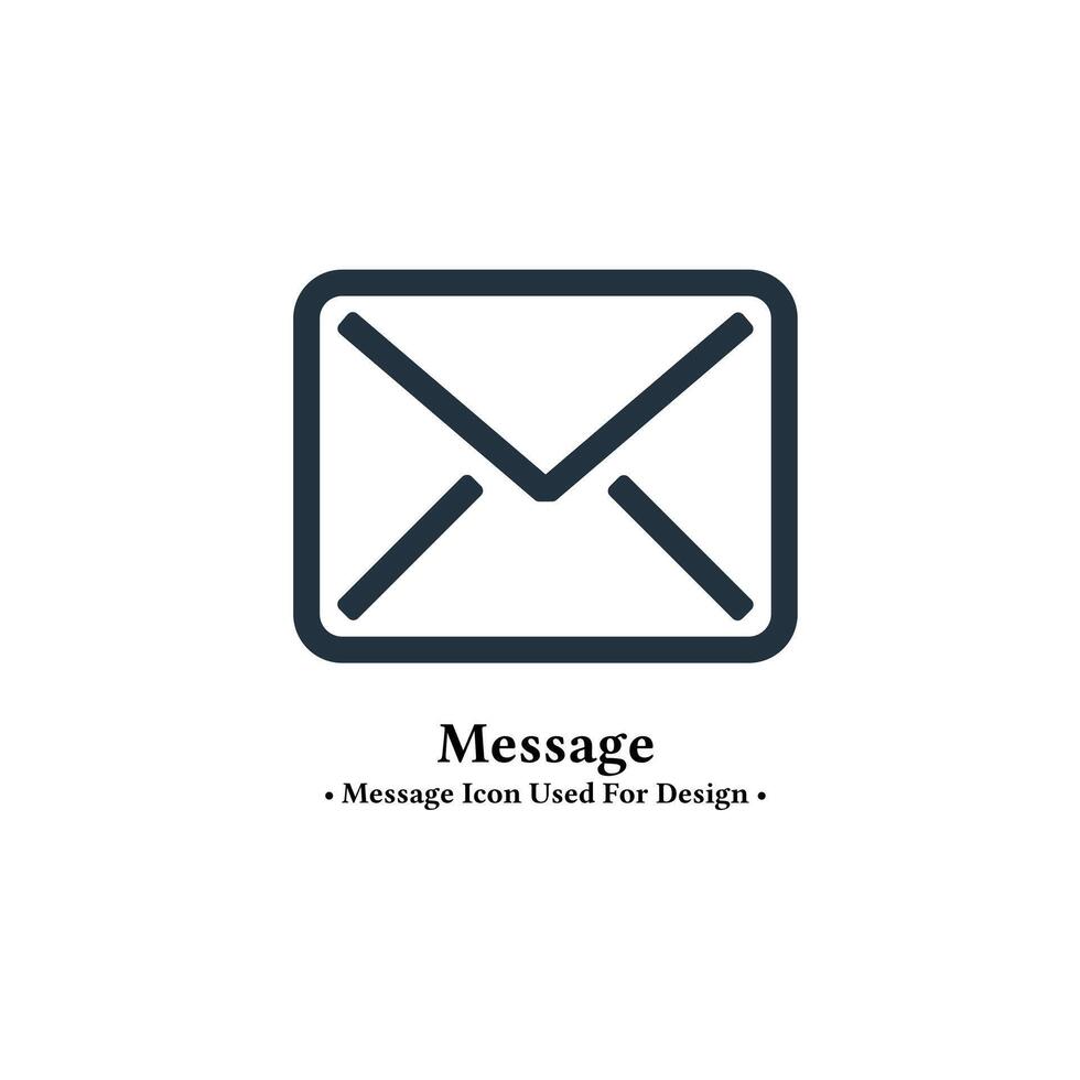 message icon isolated on white background. message symbol for web and mobile applications. vector