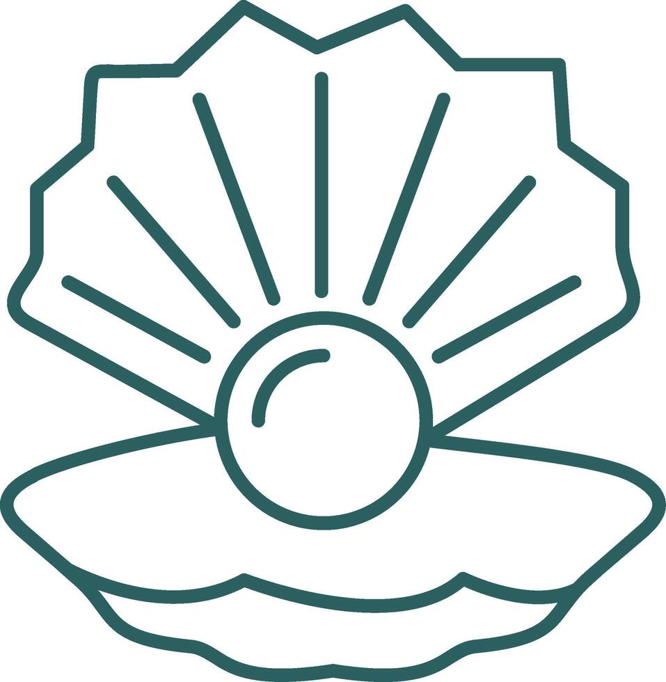 Shell Line Gradient Round Corner Icon vector