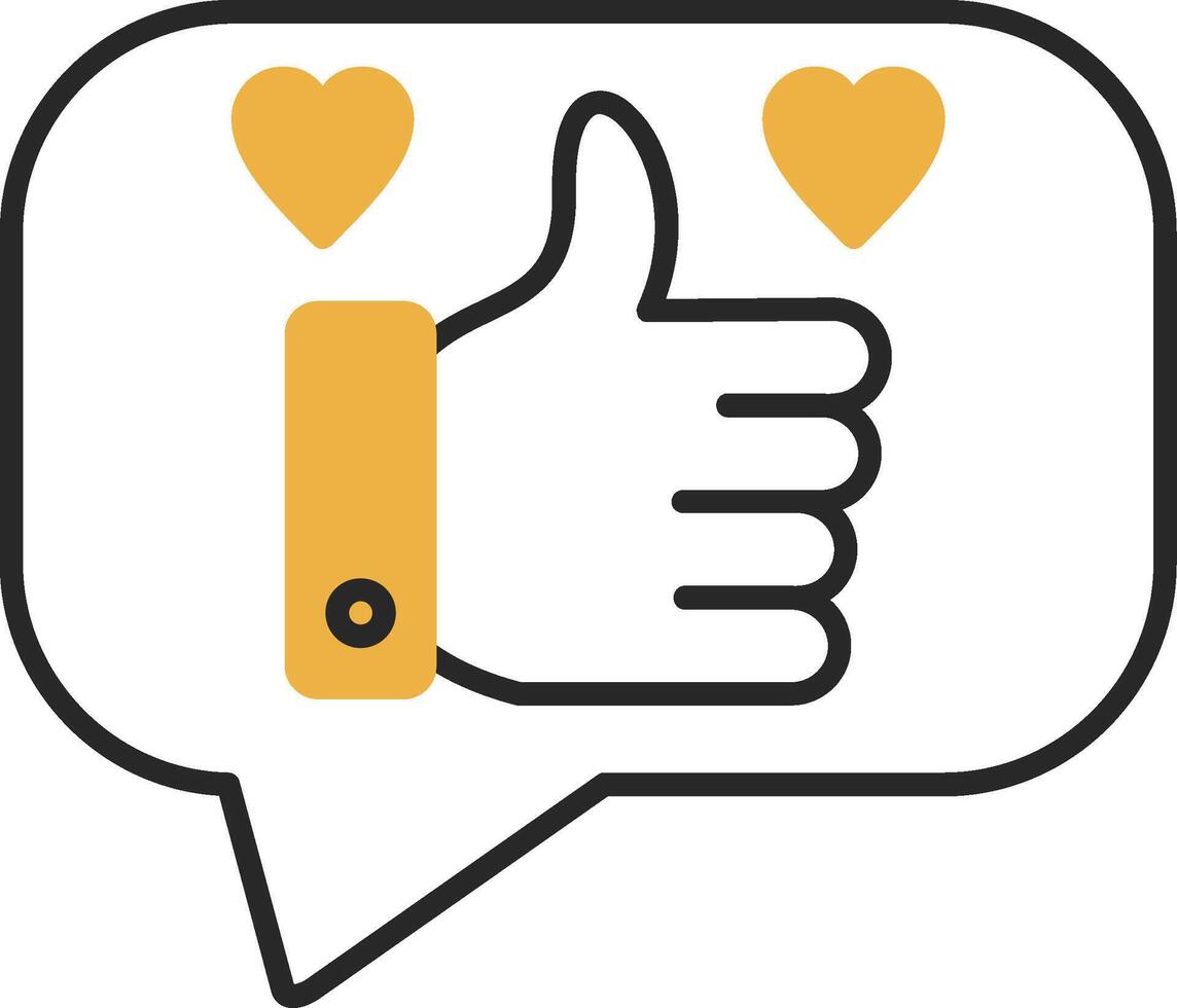 Favourite Skined Filled Icon vector