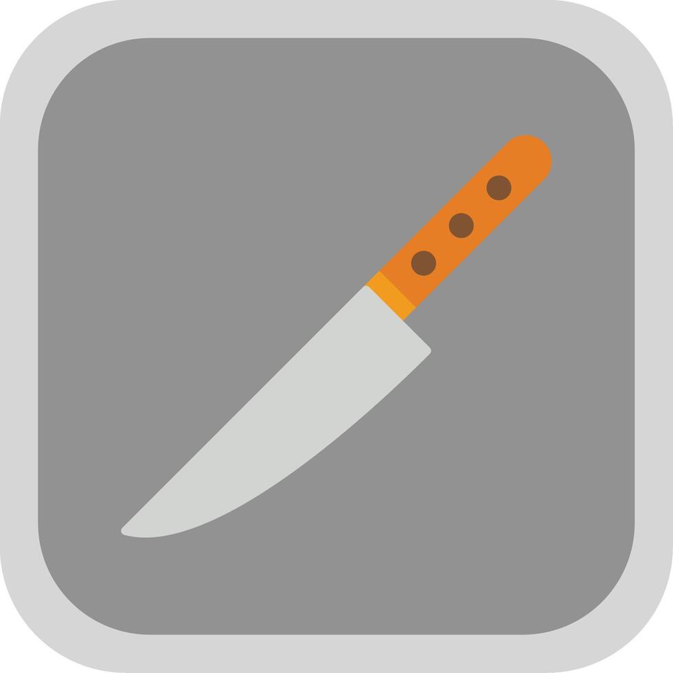 Knife Flat Round Corner Icon vector