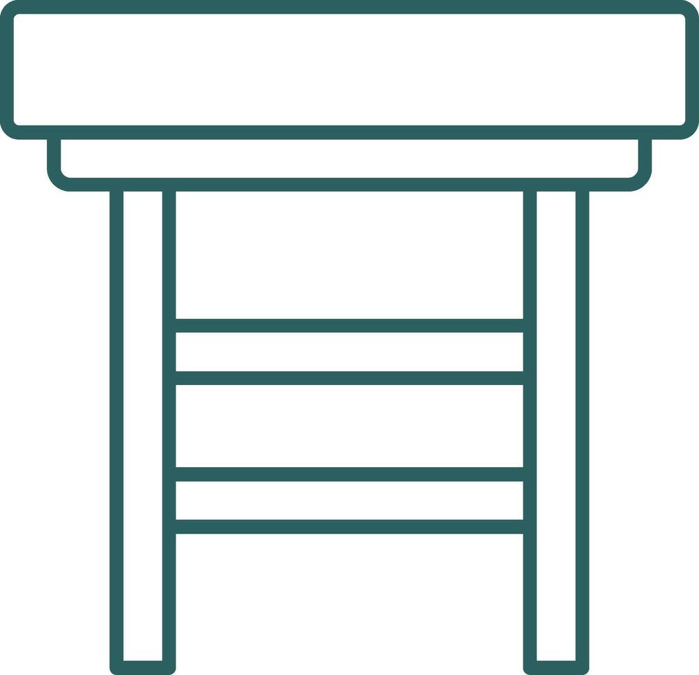 Stool Line Gradient Round Corner Icon vector