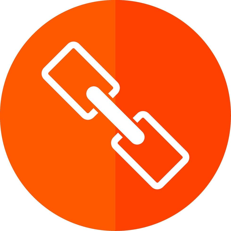 Link Glyph Red Circle Icon vector