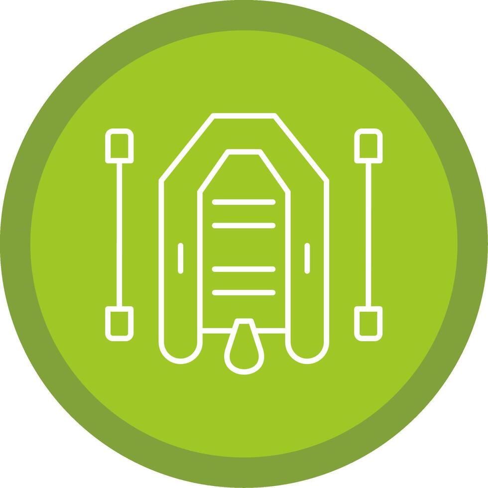 Raft Line Multi Circle Icon vector