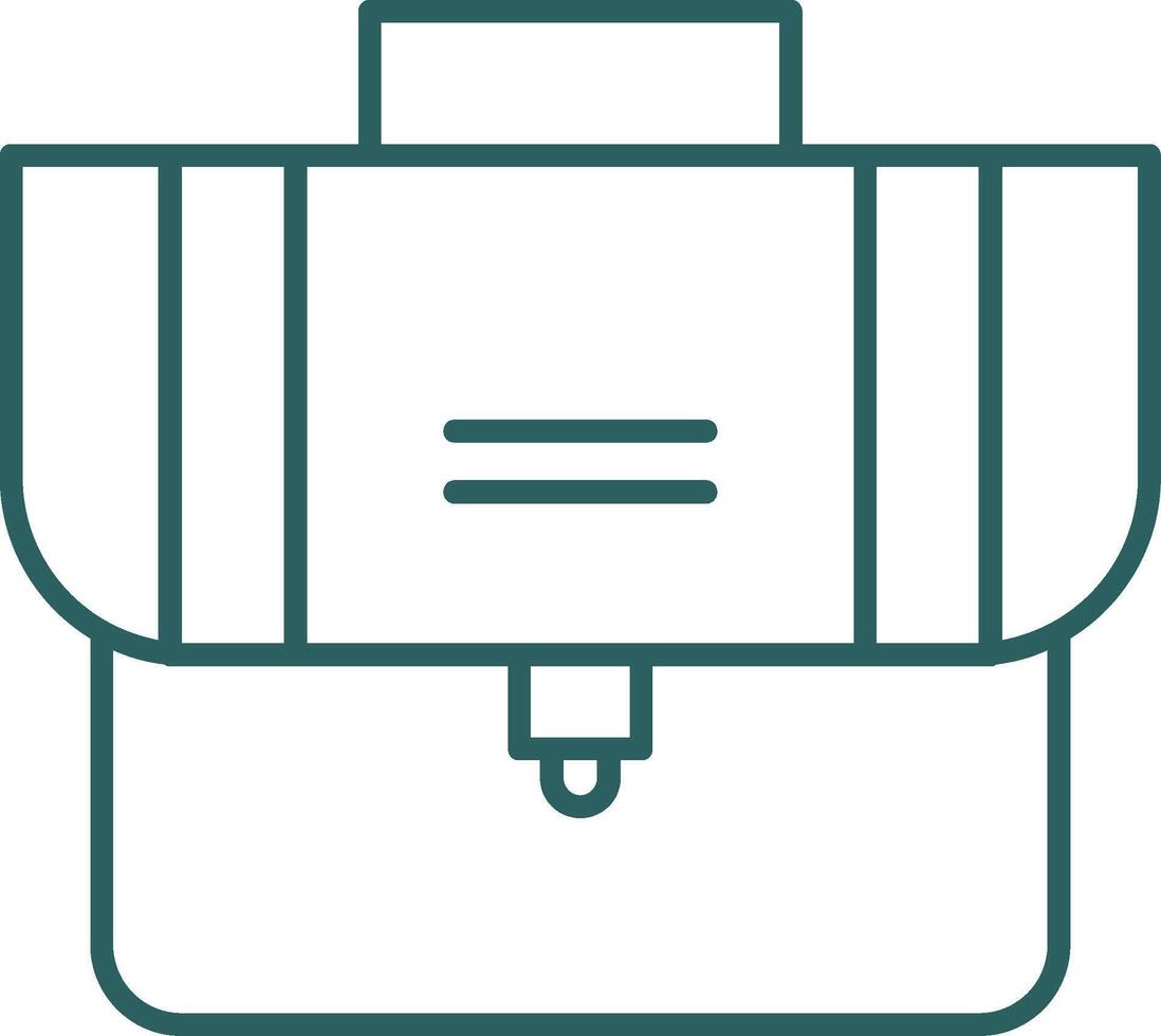 Suitcase Line Gradient Round Corner Icon vector