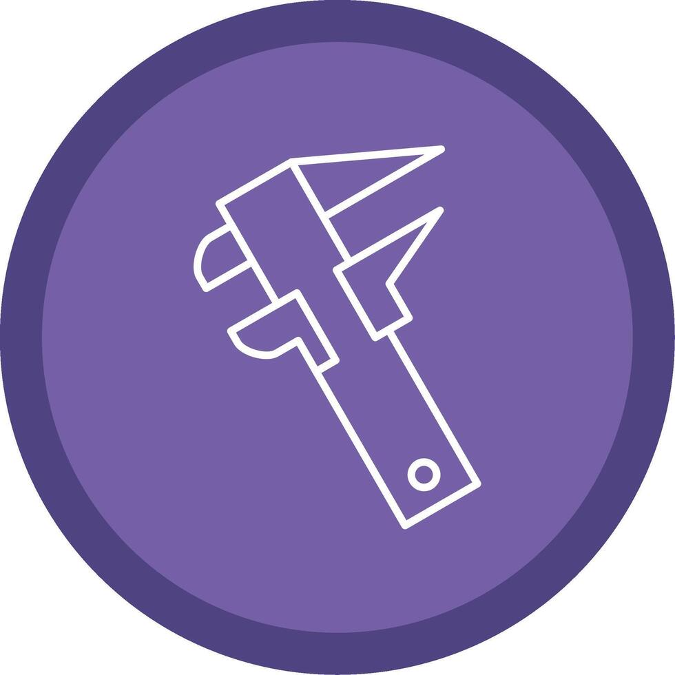 Caliper Line Multi Circle Icon vector