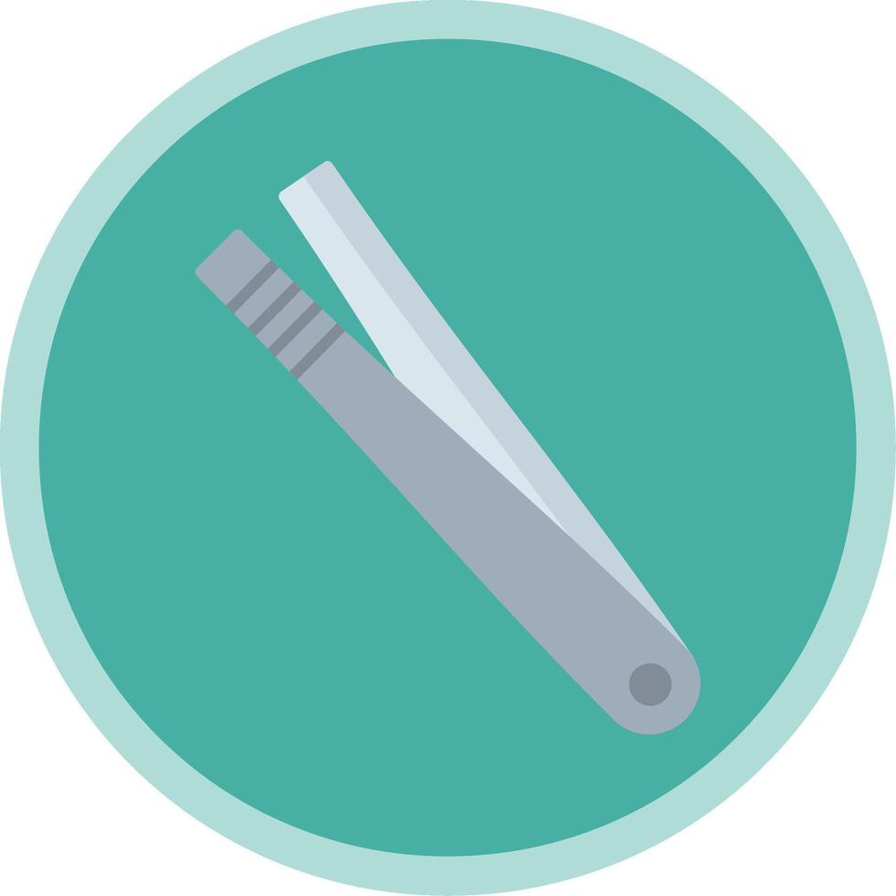Tweezer Flat Multi Circle Icon vector