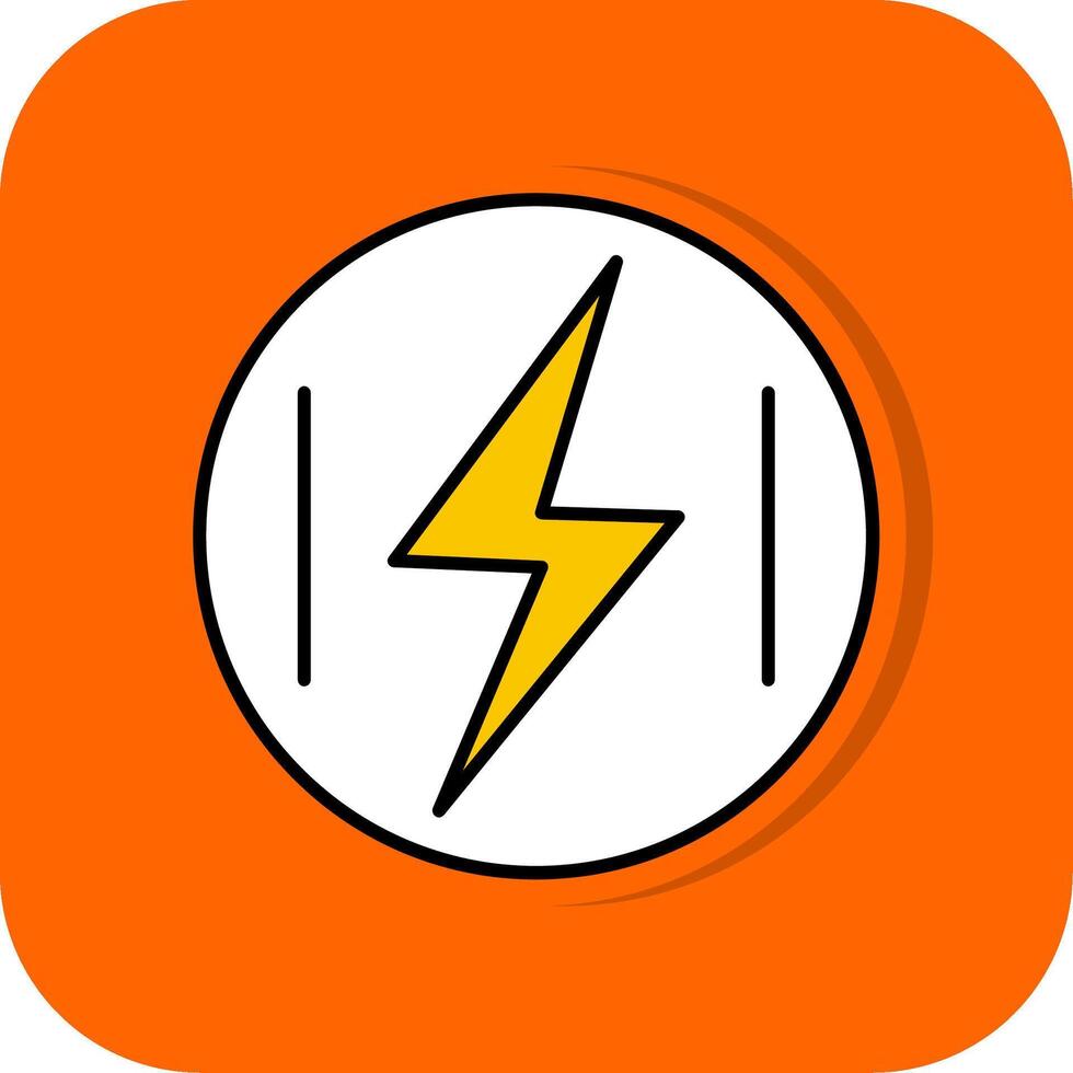 energía lleno naranja antecedentes icono vector