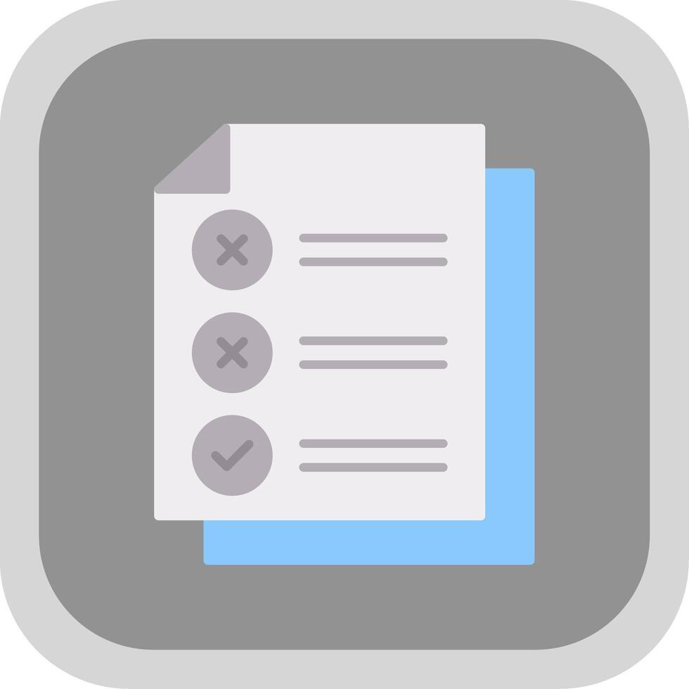 Check List Flat Round Corner Icon vector