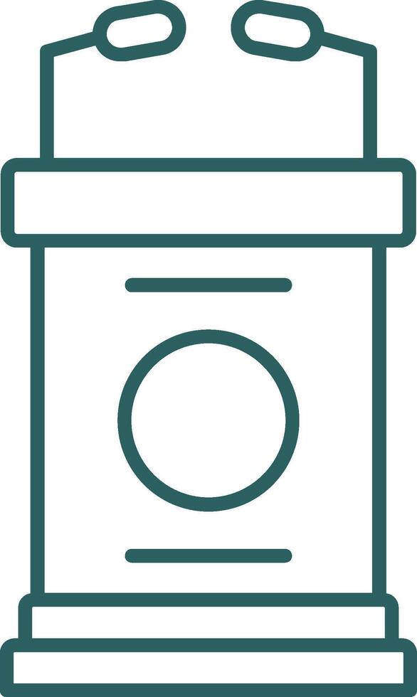 Lectern Line Gradient Round Corner Icon vector