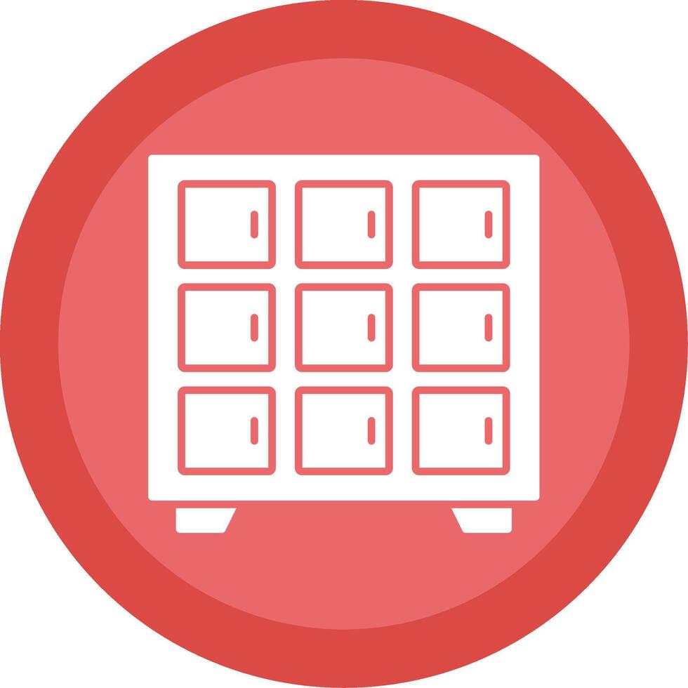 Locker Glyph Multi Circle Icon vector