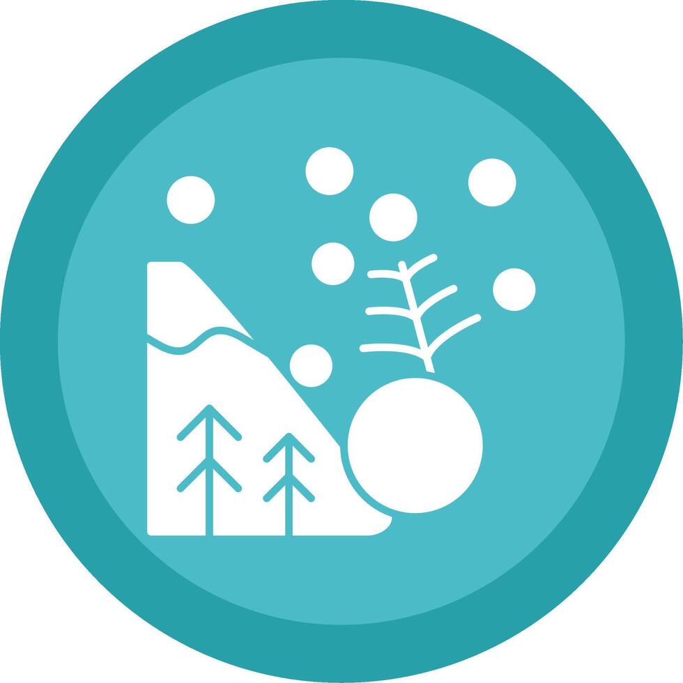 Avalanche Glyph Multi Circle Icon vector