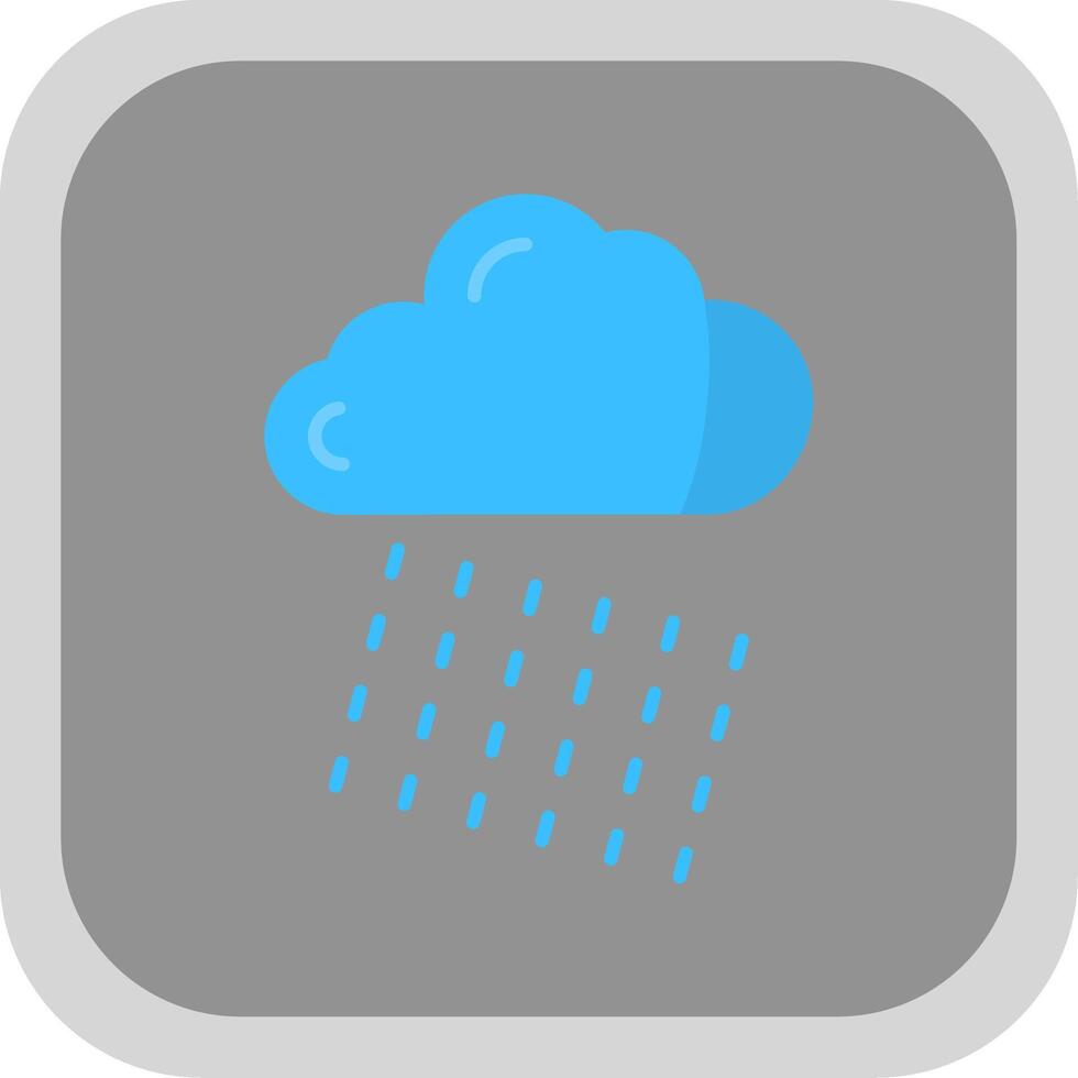 Rainy Flat Round Corner Icon vector