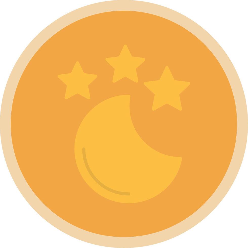 New Moon Flat Multi Circle Icon vector