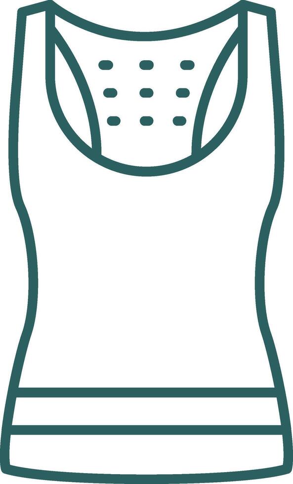 Tank Top Line Gradient Round Corner Icon vector