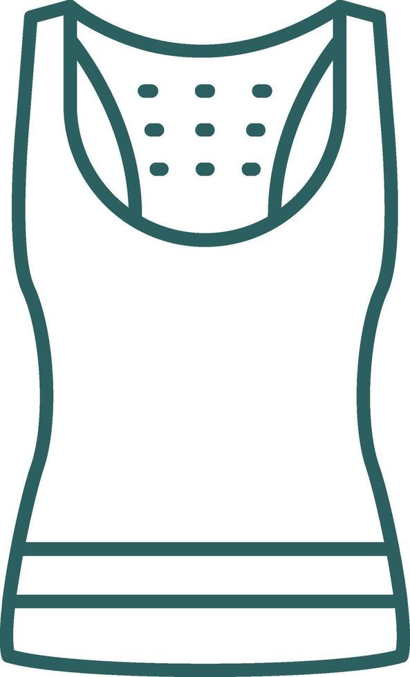 Tank Top Line Gradient Round Corner Icon vector