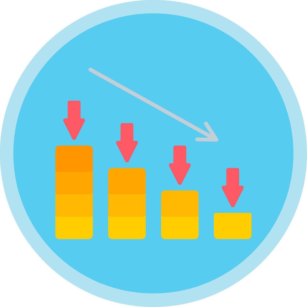 Crash Flat Multi Circle Icon vector