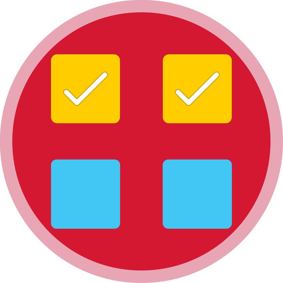 Check Box Flat Multi Circle Icon vector
