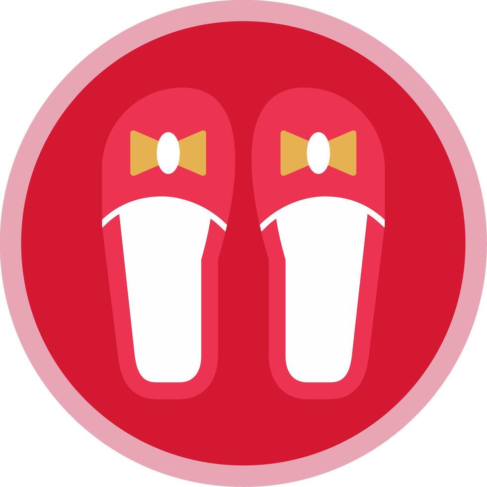 zapatillas plano multi circulo icono vector