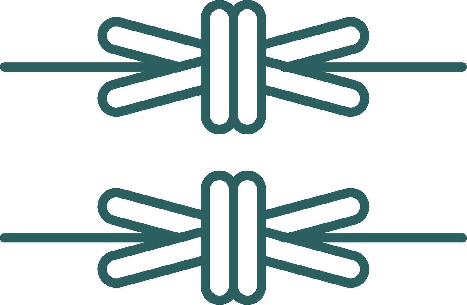 Barbed Wire Line Gradient Round Corner Icon vector