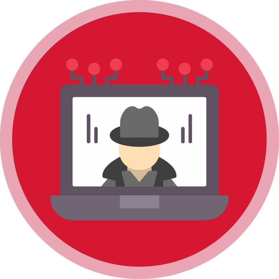 Fraud Flat Multi Circle Icon vector