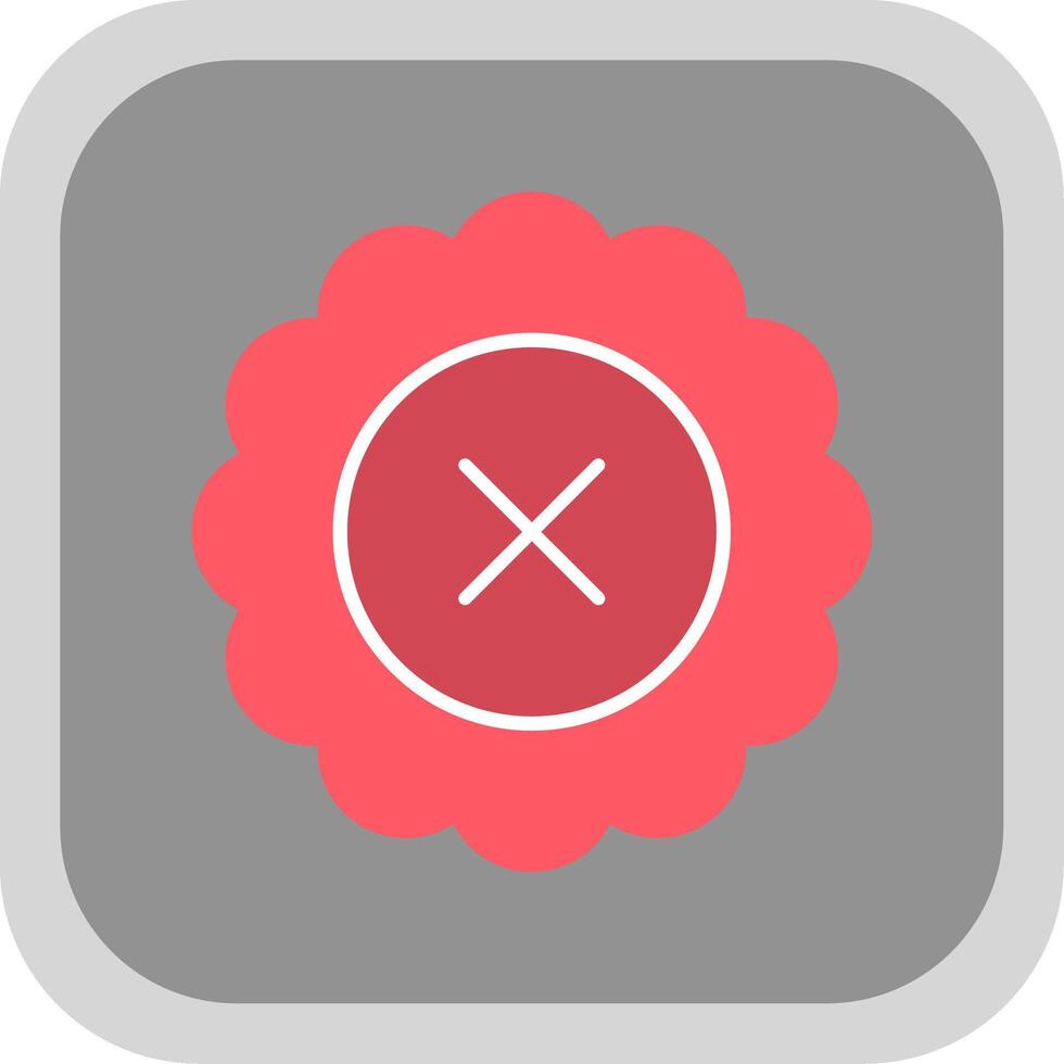 Reject Flat Round Corner Icon vector