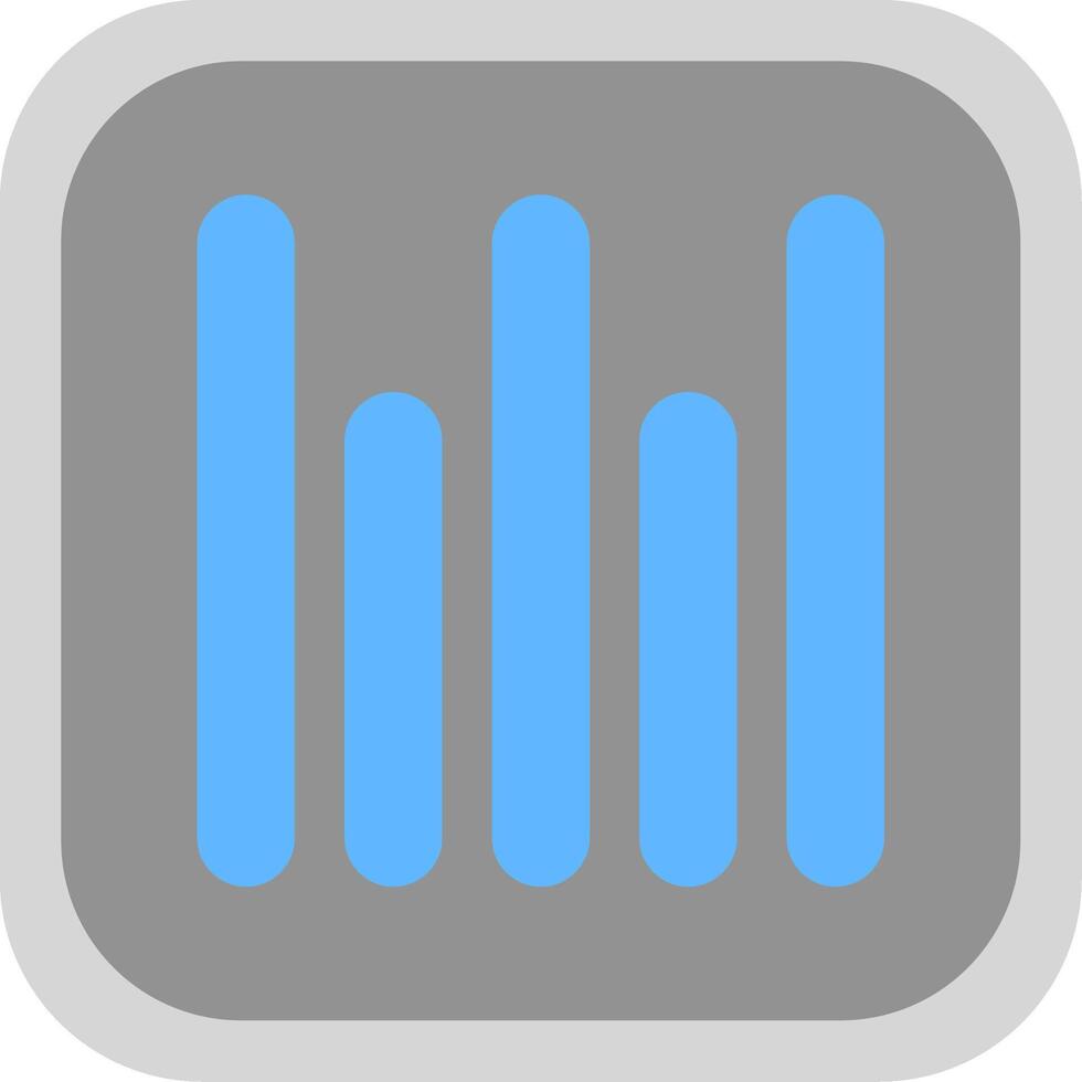 Vertical Align Bottom Flat Round Corner Icon vector