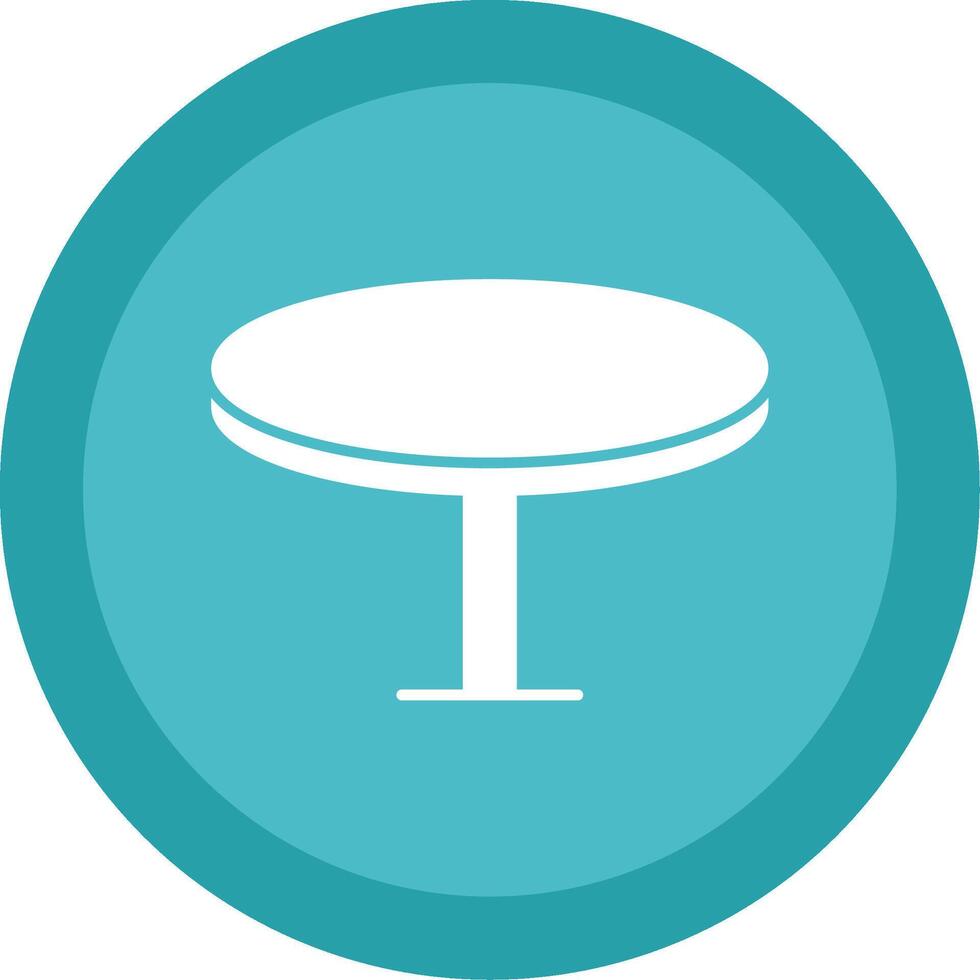 Round Table Glyph Multi Circle Icon vector