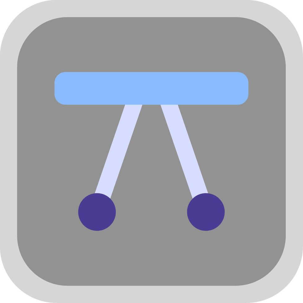 Swinging Cradle Flat Round Corner Icon vector