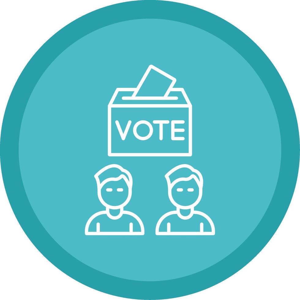 Voters Line Multi Circle Icon vector