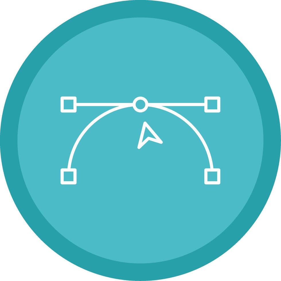 Anchor Point Line Multi Circle Icon vector