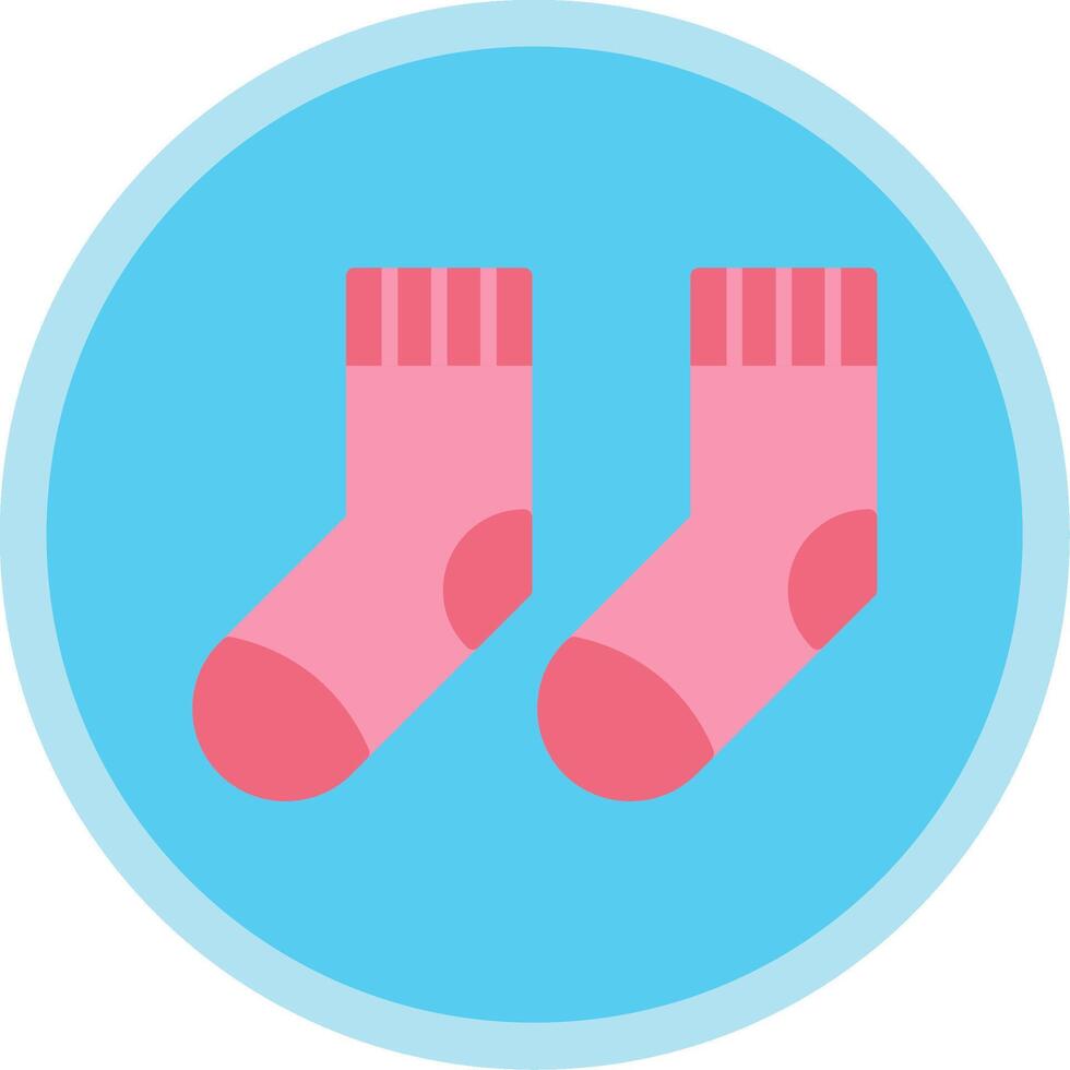 Socks Flat Multi Circle Icon vector