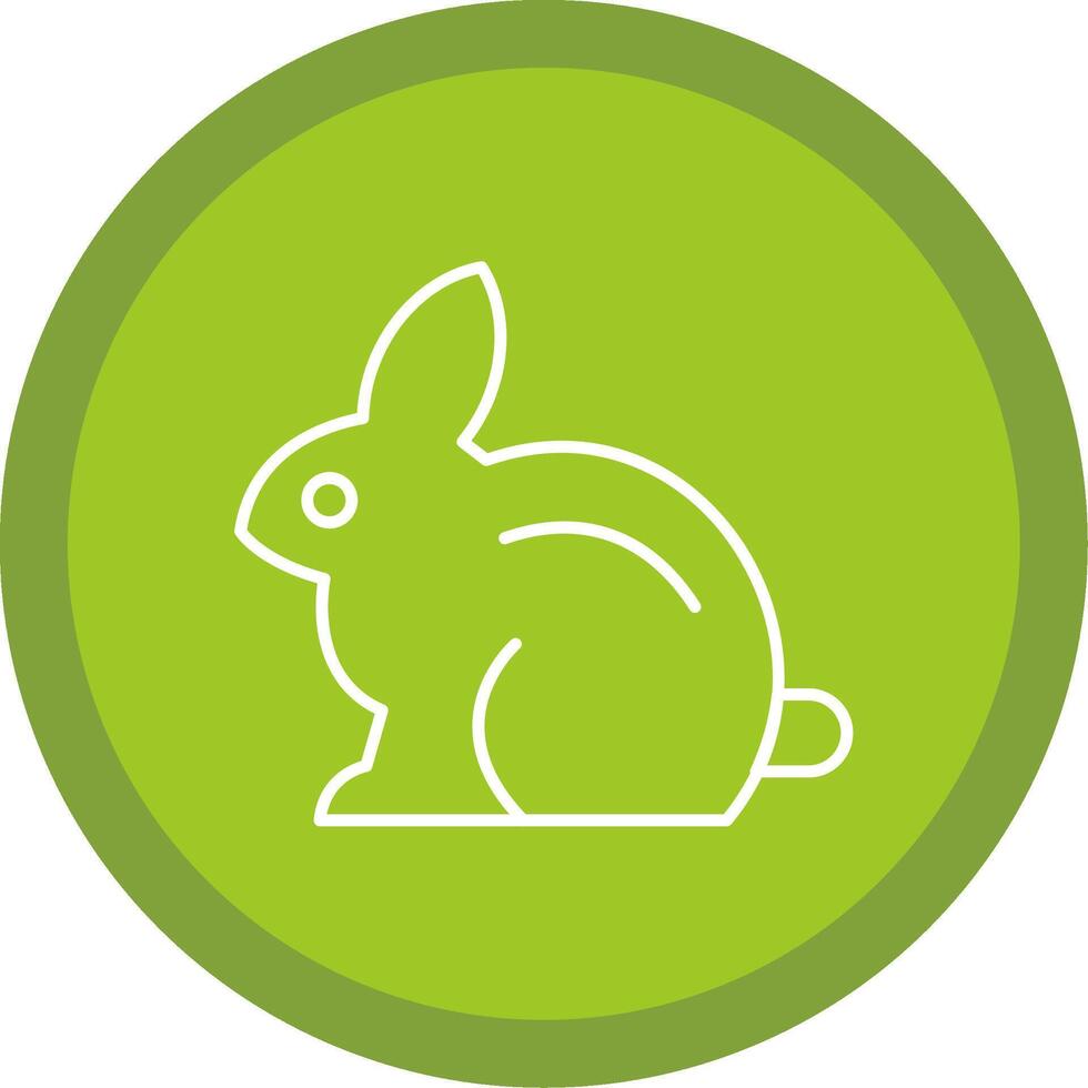 Rabbit Line Multi Circle Icon vector